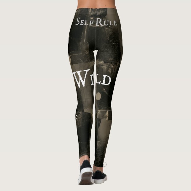 Rustic Urban Vild Black Grått Mode Leggings (Baksida)