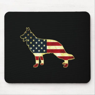 Rustic US Flagga German Shepherd Musmatta