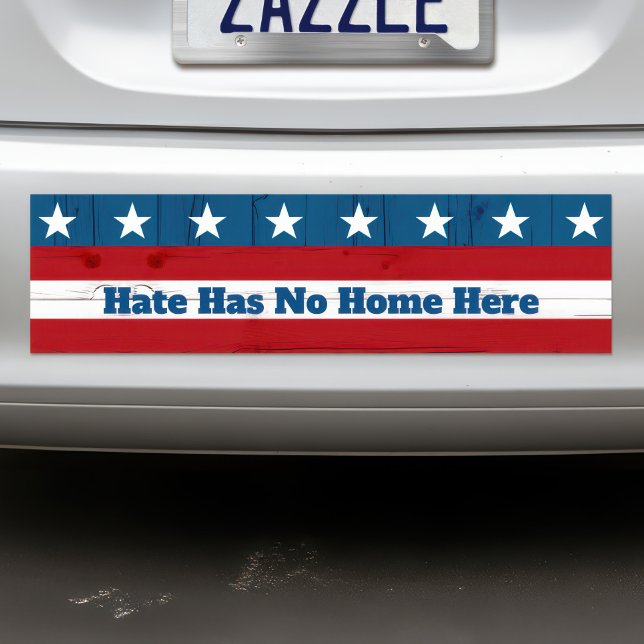 Rustic USA Patriotic Flagga "Hate har inget hem hä Bildekal (Skapare uppladdad)