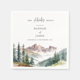 Rustic utomhusfärg i Bröllop Pappersservett