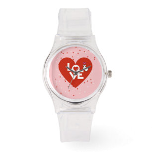 Rustic Valentine Day Kärlek Classic Women Watch Armbandsur