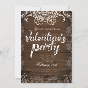 Rustic Valentines Dag-inbjudan Inbjudningar