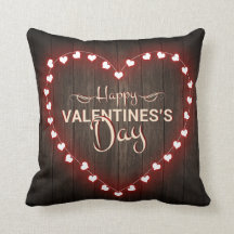 Rustic Valentines day Shinning Heart Wooden Design