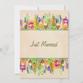 Rustic Vår Blommigt Ny gifta Bröllop Meddelande