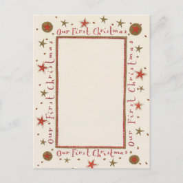 Rustic vårt första julkort helg vykort