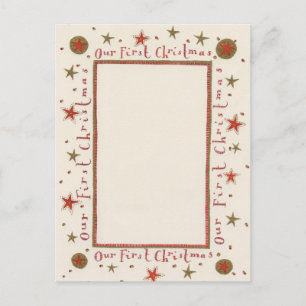 Rustic vårt första julkort helg vykort