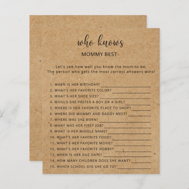 Rustic - Vem vet vad mamma är (Fram/baksida)