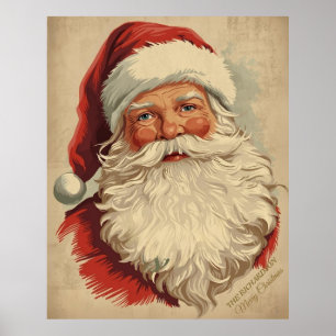 Rustic Victorian Jultomten Vintage jul Art Poster