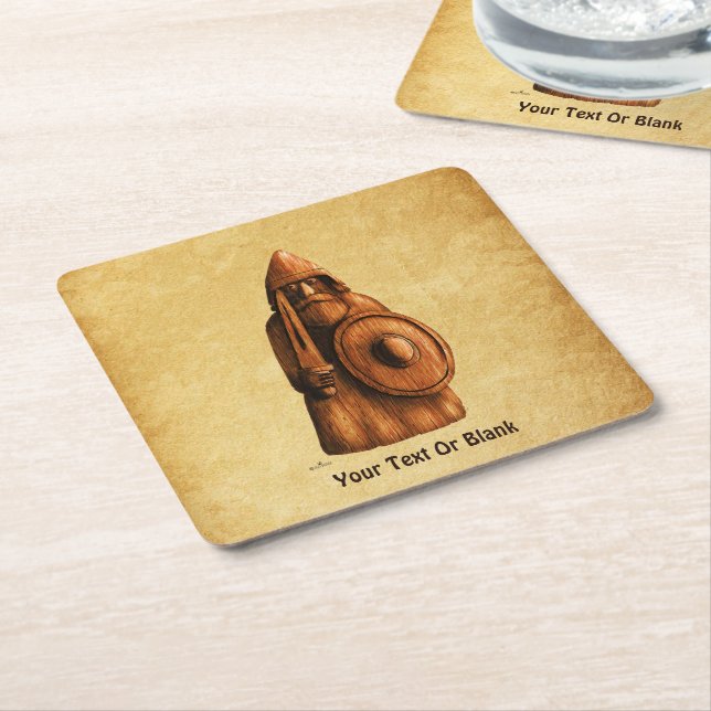 Rustic Viking Underlägg Papper Kvadrat (Vinklad)