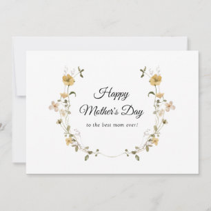 Rustic vild Blommor lycklig mors dag Julkort