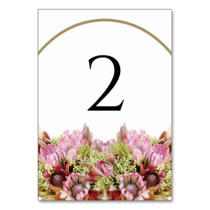 Rustic Vild Flower Bouquet Bröllop Bordsnummer