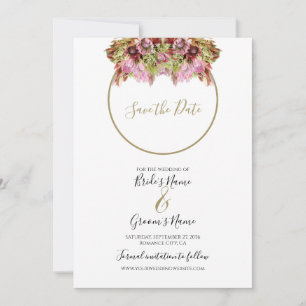 Rustic Vild Flower Bouquet Bröllop Spara Datumet