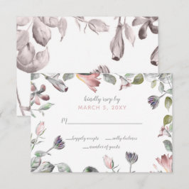 Rustic Vild Flowers Bröllop Inbjudningar