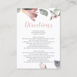 Rustic Vild Flowers Bröllop Visitkort