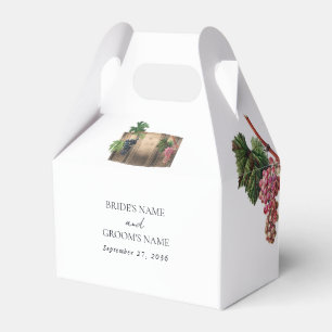 Rustic Vin Barrel Winery Vineyard Bröllop Presentaskar
