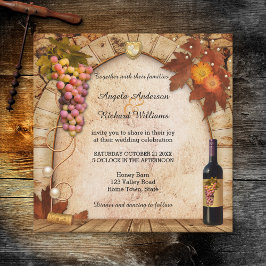 Rustic Vin eller Vineyard Theme Wedding bjudande i Inbjudningar