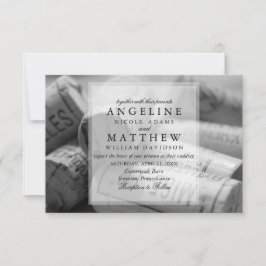 Rustic Vin, inbjudan till bröllopsbröllop