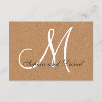 Rustic Vin Kork Bröllop Monogram OSA