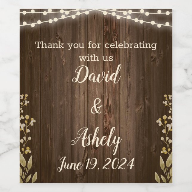 Rustic Vin Lables Vinflaska Etikett (Singel etikett)