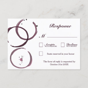 Rustic Vin Stain Vineyard Bröllop OSA Card Kort