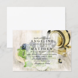 Rustic Vin Themed Vineyard Wedding bjudande Inbjudningar