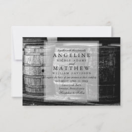 Rustic Vin Themed Vineyard Wedding bjudande Inbjudningar