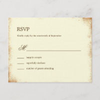 Rustic Vineyard Bröllop OSA Card - Brown