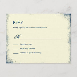 Rustic Vineyard-Bröllop OSA Card - marin Kort