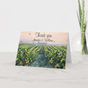Rustic Vineyard Destination Italien Bröllop Tack Kort