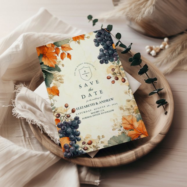 Rustic Vineyard Fall Wedding Spara Datumet (Skapare uppladdad)