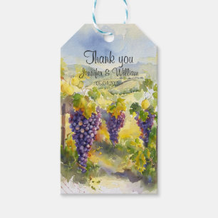 Rustic Vineyard Grapes Lemons Italien Bröllop Presentetikett