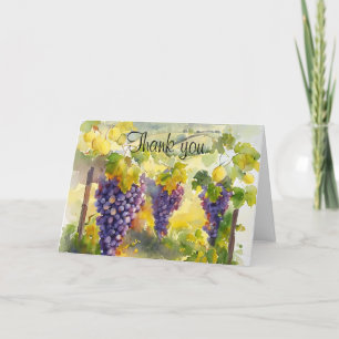 Rustic Vineyard Grapes Lemons Italien Bröllop Tack Kort