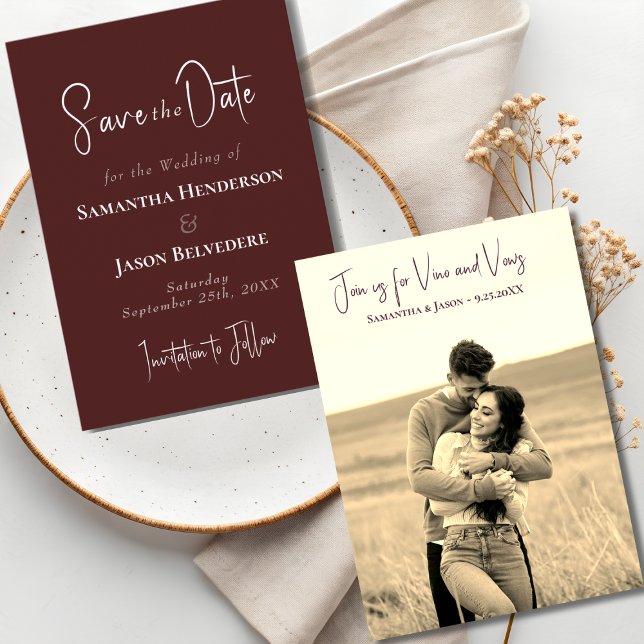 Rustic Vineyard Wedding Save the Date  (Skapare uppladdad)
