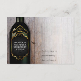 Rustic Vineyard Winery Bröllop OSA Reply Kort