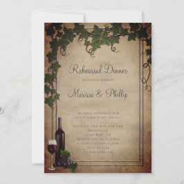 Rustic Vineyard Winery Wedding Inbjudningar