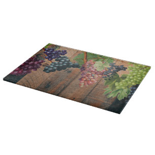 Rustic Vineyard Wood & Grapes