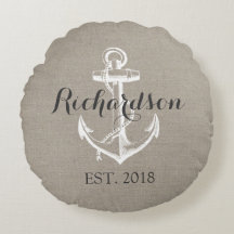 Rustic Vintage Anchor Bröllop Monogram