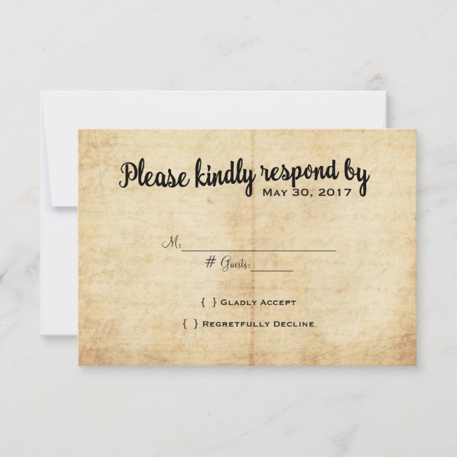 Rustic Vintage Äventyr Bröllop OSA Card (Framsida)
