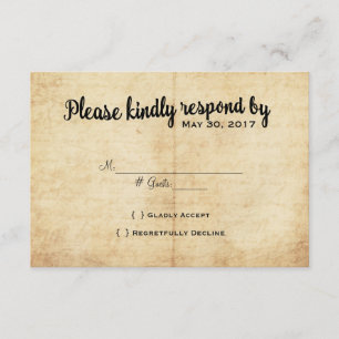 Rustic Vintage Äventyr Bröllop OSA Card Kort