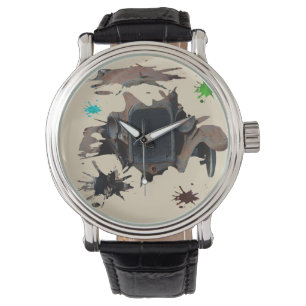 Rustic Vintage bil Grunge Art. Armbandsur