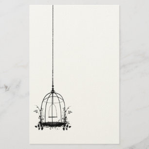 Rustic Vintage Bird Cage Brevpapper