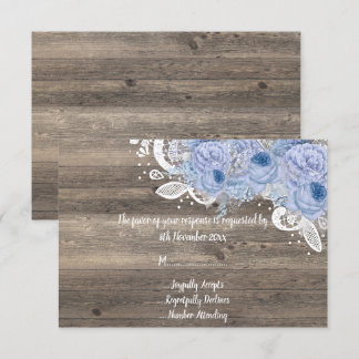 Rustic vintage blommigt Lilac Bouquet OSA Inbjudningar