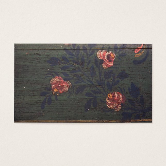 Rustic vintage blommor visitkort (Framsidan)