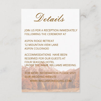 RUSTIC VINTAGE BROWN  DETAILS WEEDING INVITE  TILLÄGGSKORT