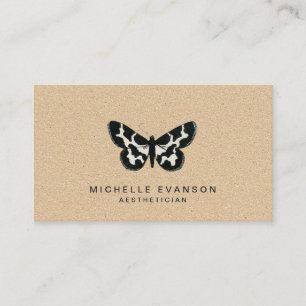Rustic Vintage Butterfly Logotyp Visitkort