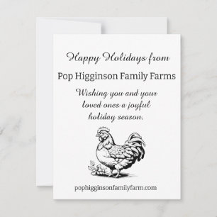 Rustic Vintage Chicken Farm Julkort