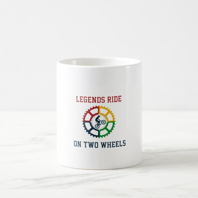 Rustic Vintage Cycling Kaffemugg (Center)