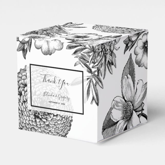 Rustic Vintage Flowers Bröllop Presentaskar (Framsidan Sidan)