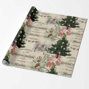 Rustic Vintage jul Botanical Ephemera Presentpapper