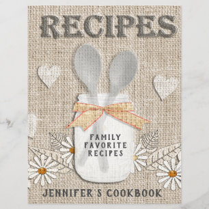 Rustic Vintage Land Personlig Cookbook